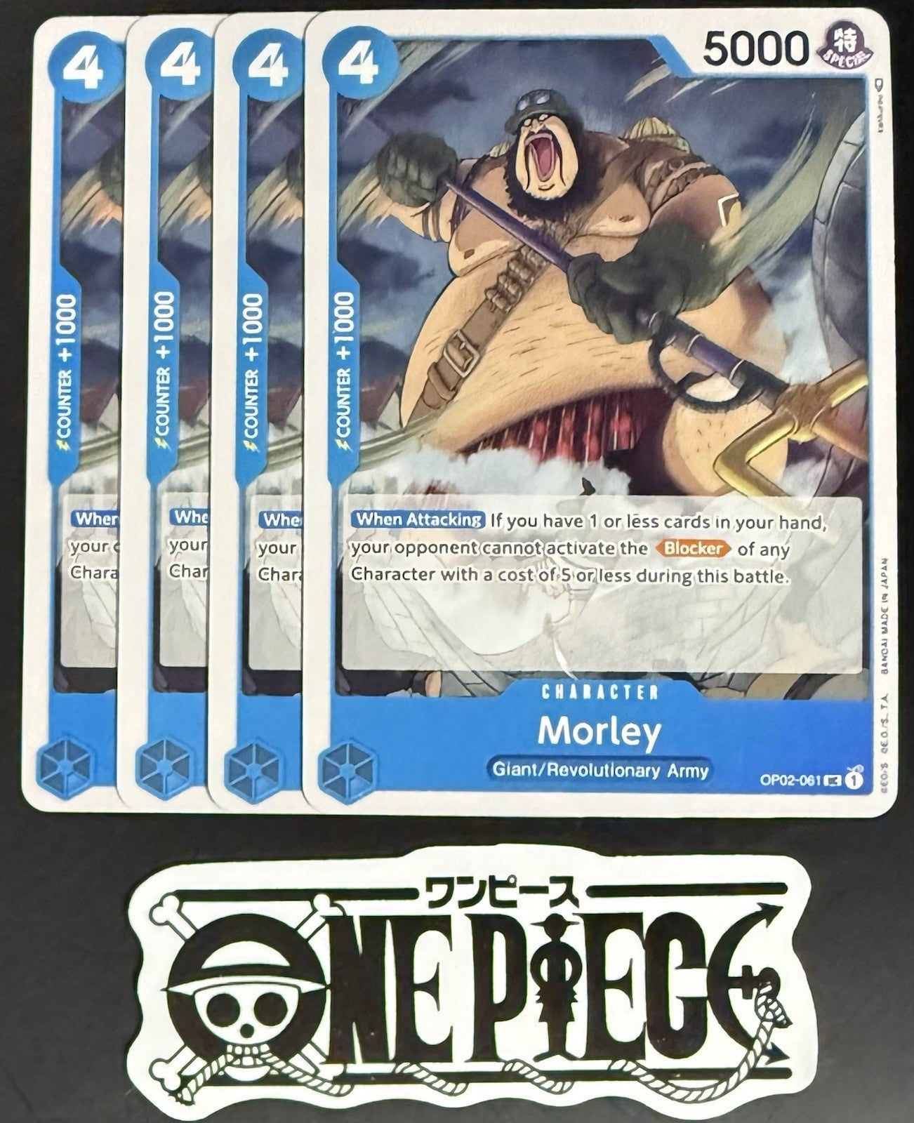 4x One Piece OP02-061 UC Morley - English - Playset - Regular - TCG - NM/M