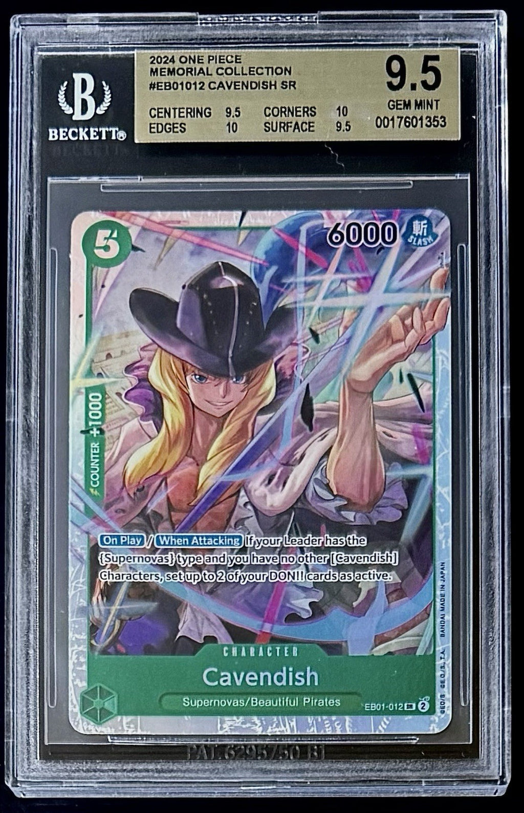BGS 9.5 One Piece EB01-012 SR Cavendish - English - Memorial Collection