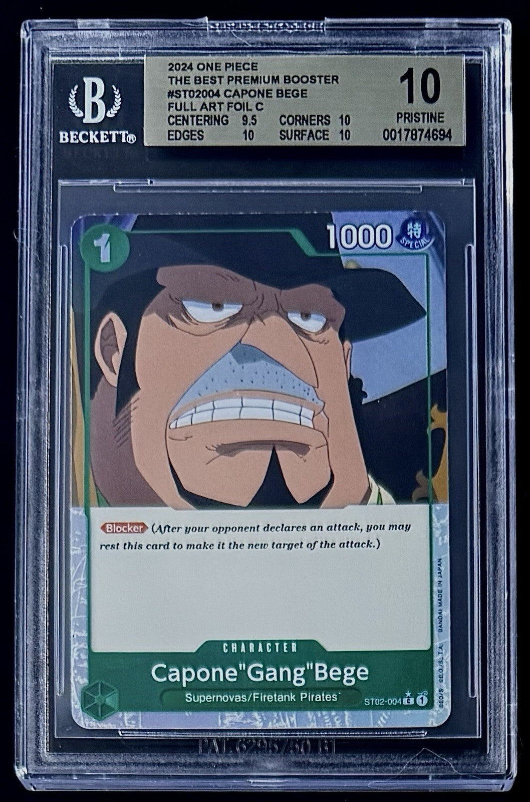 BGS 10 One Piece ST02-004 C* Capone... - English - Best Selection Vol.1 - Graded