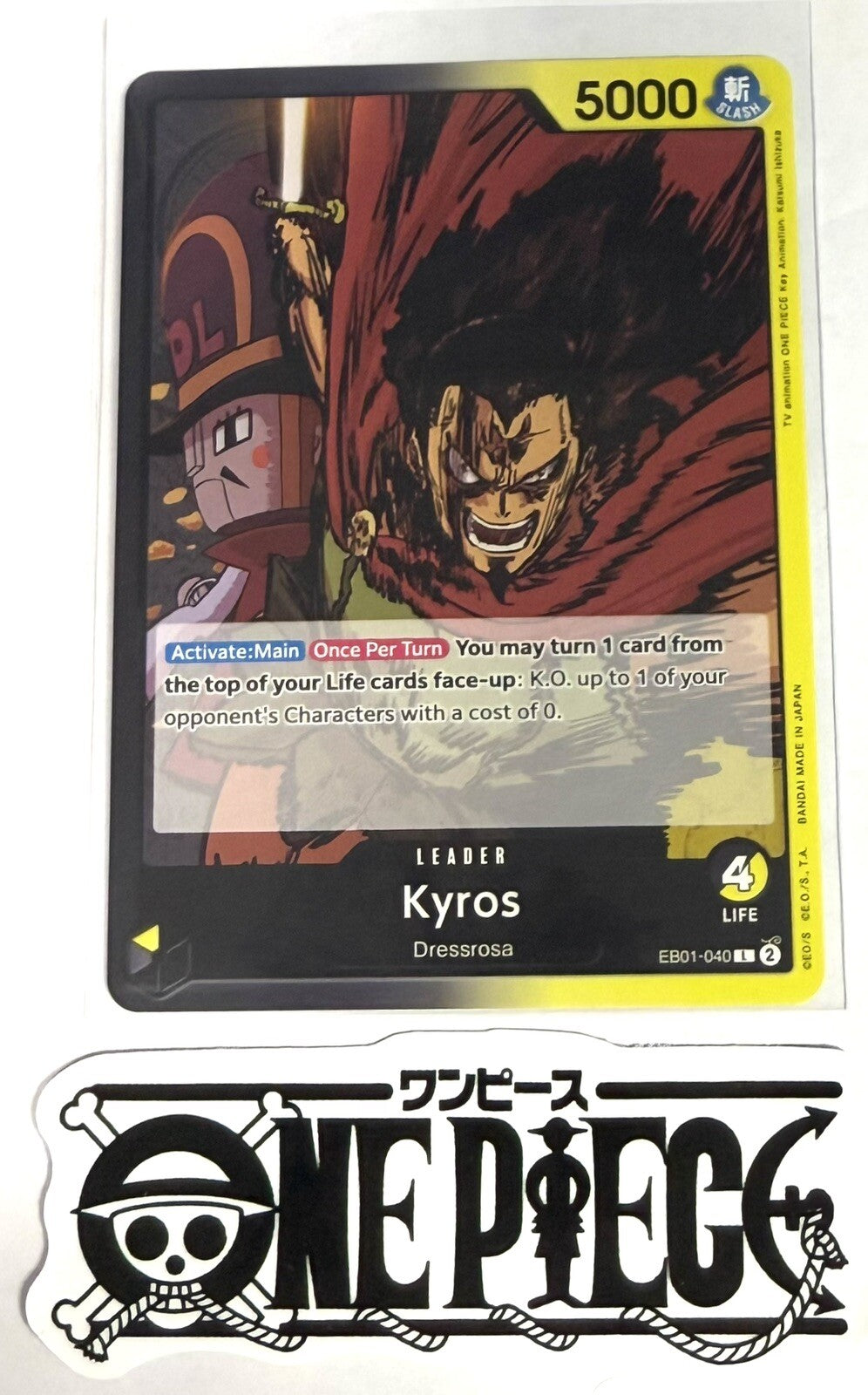 One Piece EB01-040 L Kyros - Leader - English - TCG - NM/M