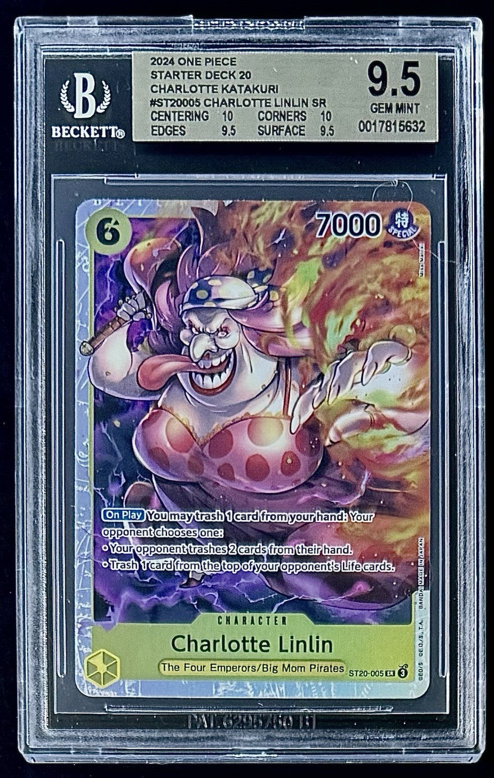 BGS 9.5 One Piece ST20-005 SR - Charlotte Linlin - EN - Foil -  Starter Deck