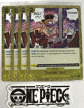4x One Piece OP03-121 C Thunder Bolt - Flag Foil - English - Playset - TCG -NM/M