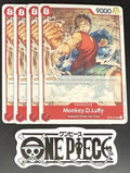 4x One Piece OP04-014 UC Monkey.D.Luffy - ENG - Regular - Play Set - TCG - NM/M
