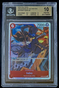 BGS 10 One Piece OP05-007 SR Sabo - English - Foil - PRB01 - Graded