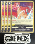 4x One Piece ST14-014 C Gum-Gum Giant Rifle - ENG - Regular - Playset - TCG-NM/M