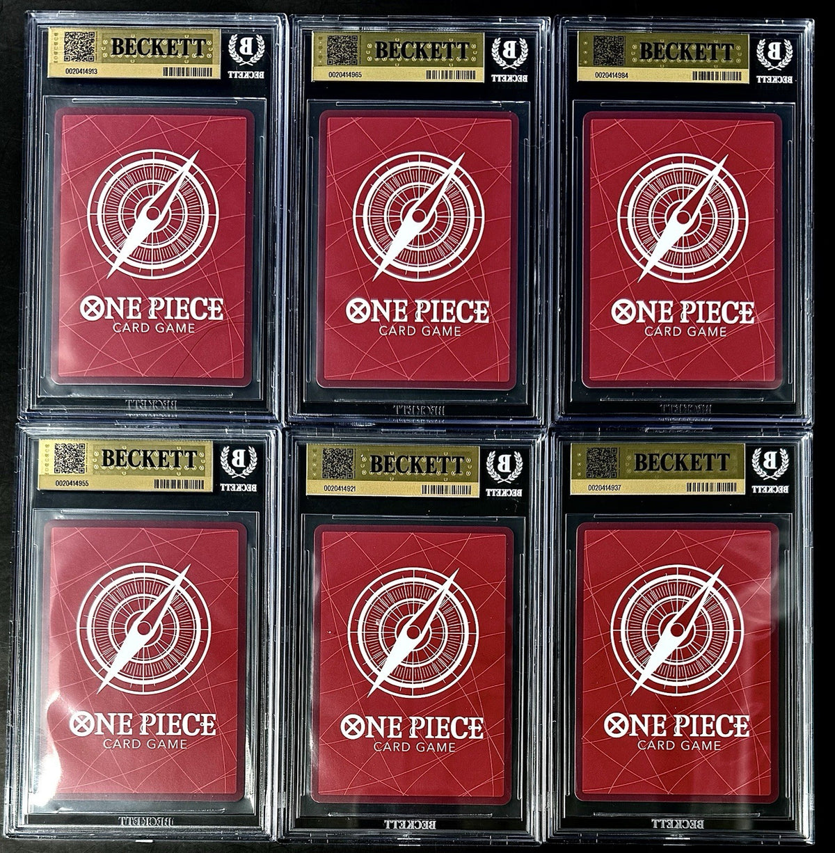 BGS 10 One Piece Base Shop Complete Set - All Six Slabs - Alt Art - JP - Promo