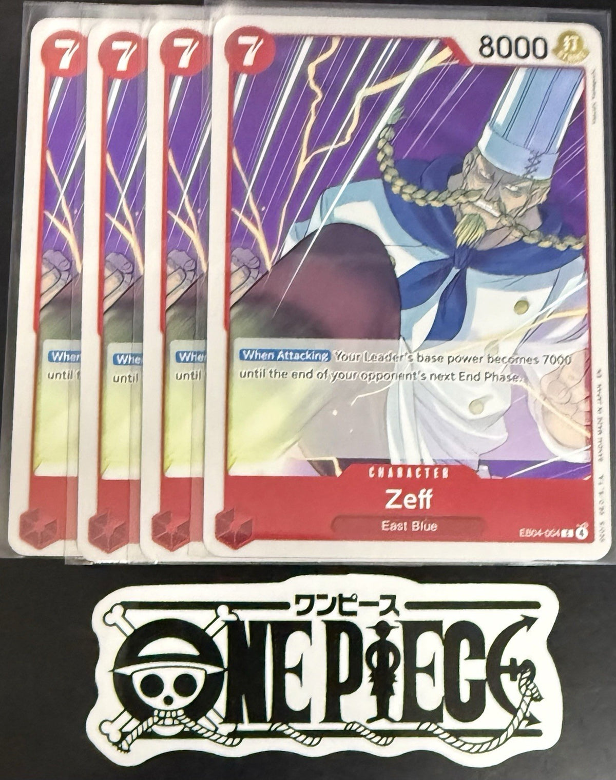 4x One Piece EB04-004 C - Zeff - EN - Regular - Play Set - TCG - NM/M
