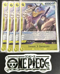 4x One Piece OP17-114 R - Sweet 3 Generals - EN - Foil - Play Set - TCG - NM/M
