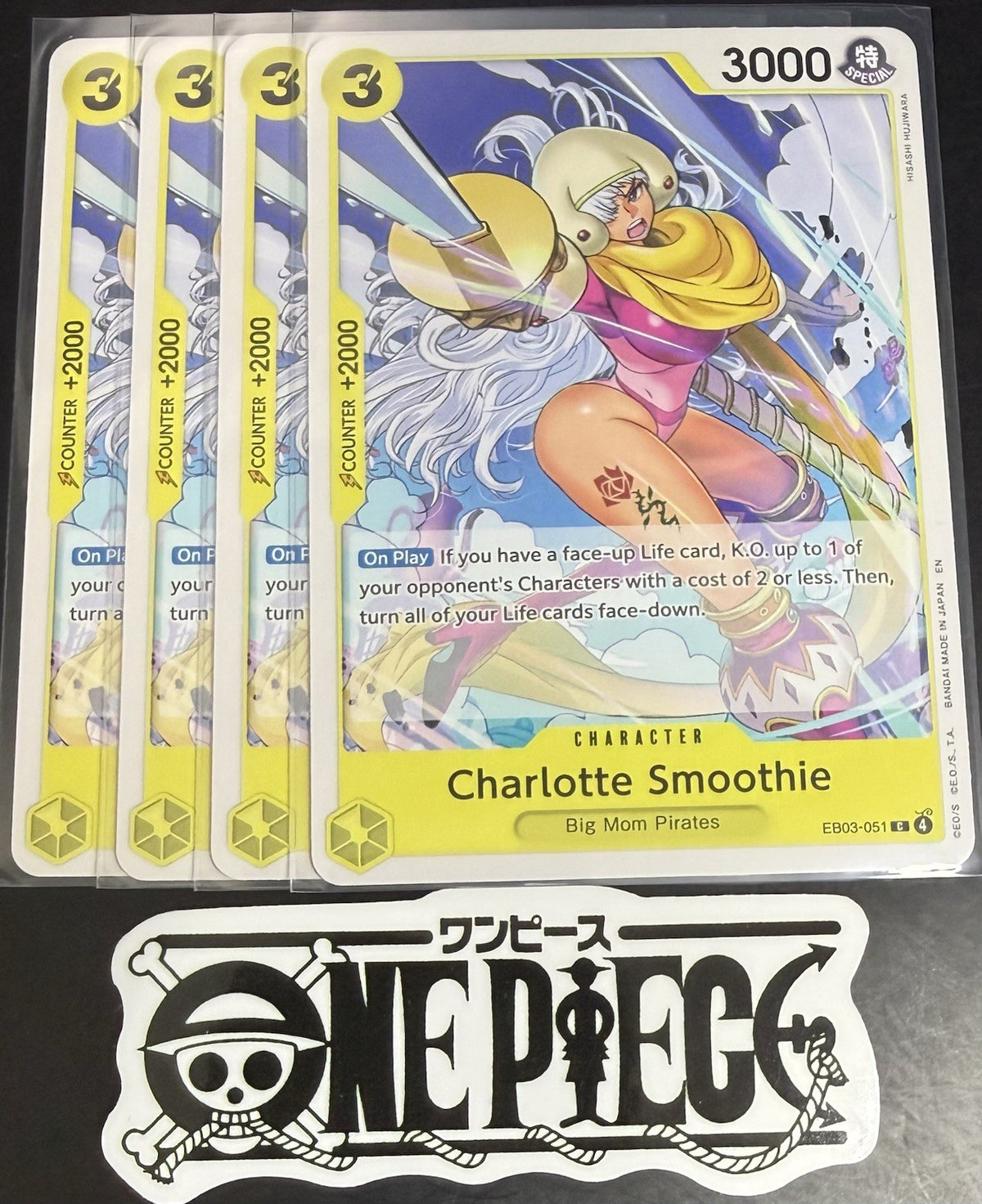 4 x One Piece EB03-051 C - Charlotte Smoothie - EN - Regular - Play Set - NM/M