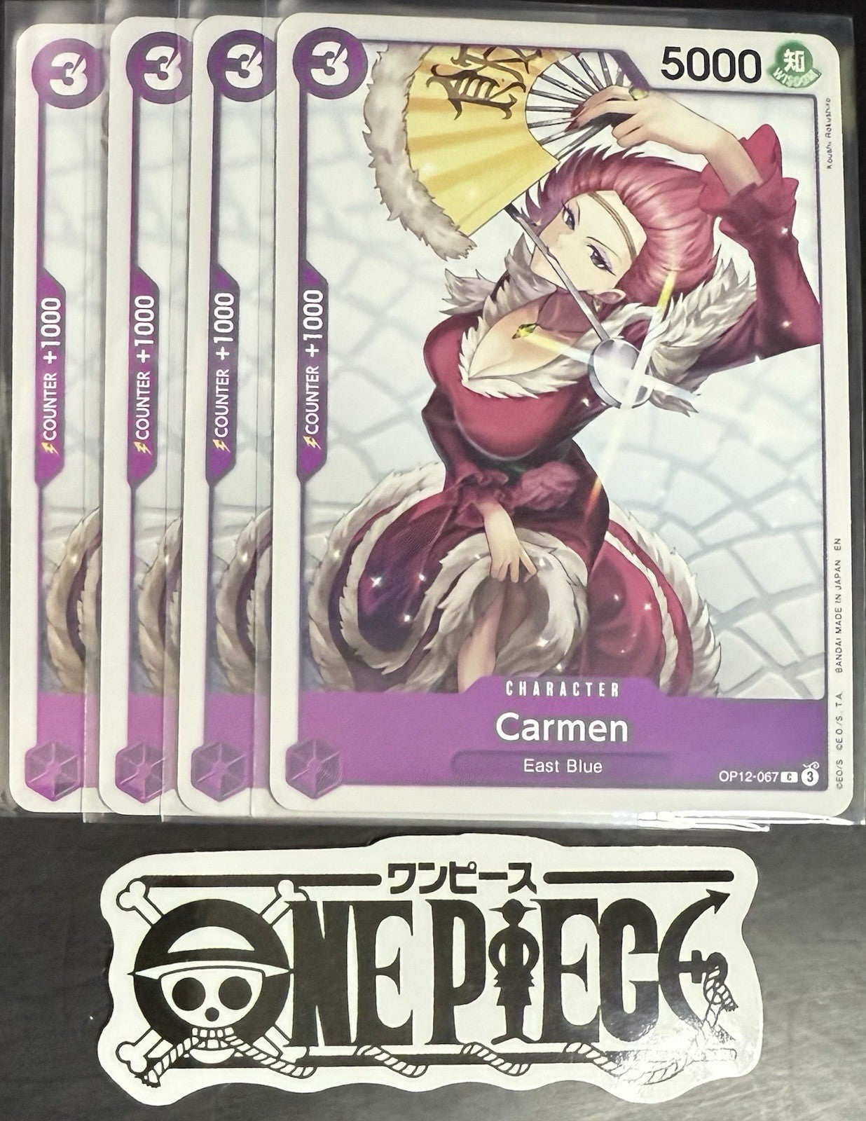 4 x One Piece OP12-067 C Carmen - ENG - Regular - Playset - NM/M