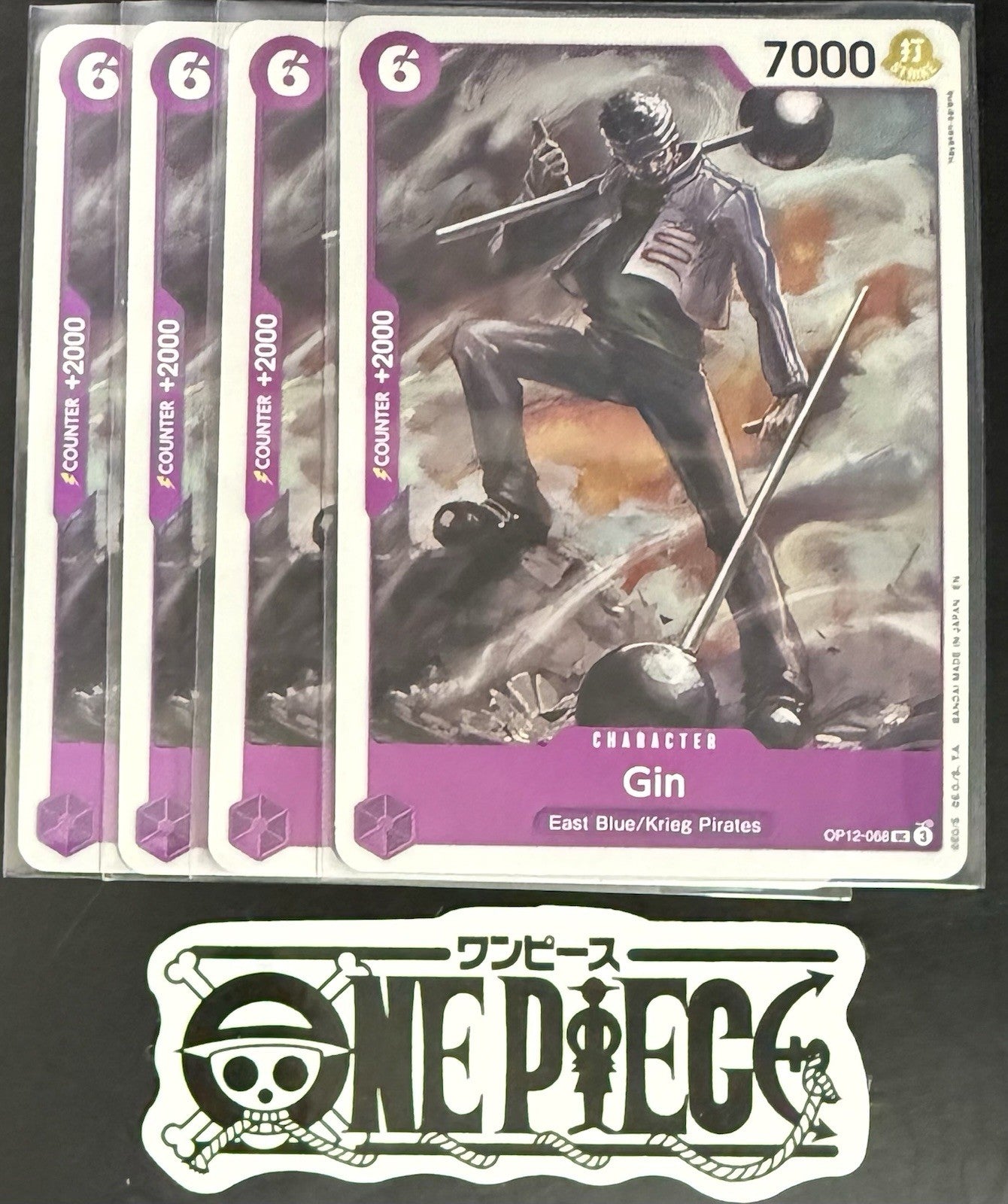 4 x One Piece OP12-068 UC Gin - ENG - Regular - Playset - NM/M