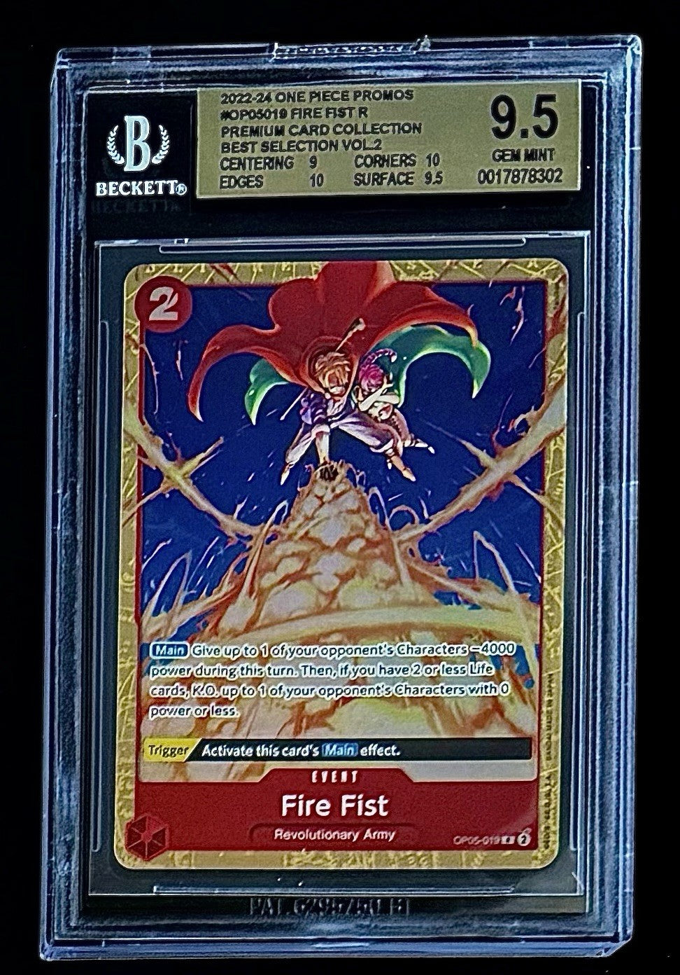 BGS 9.5 One Piece OP05-019 R - Fire Fist - EN - Foil - Best Selection Vol.2