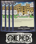 4x One Piece OP04-096 C Corrida Coliseum - English - Regular - Play Set - NM/M