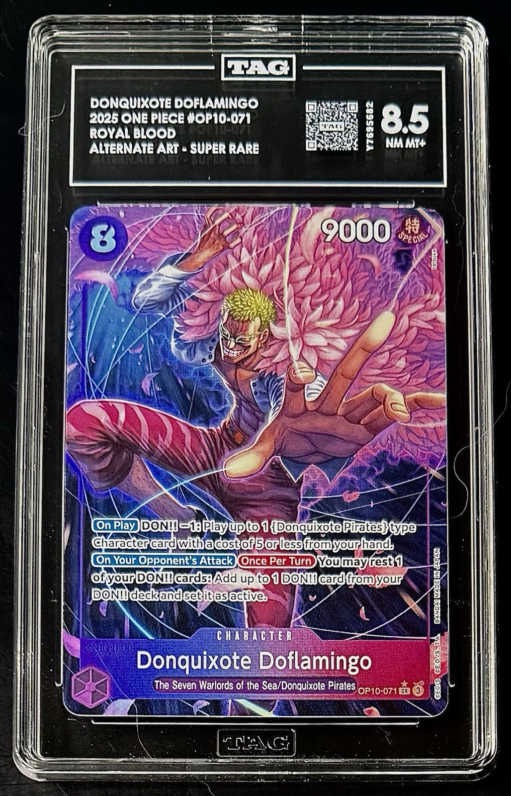 TAG 8.5 One Piece OP10-071 SR* Donquixote Doflamingo Alt Art - EN - Royal Blood