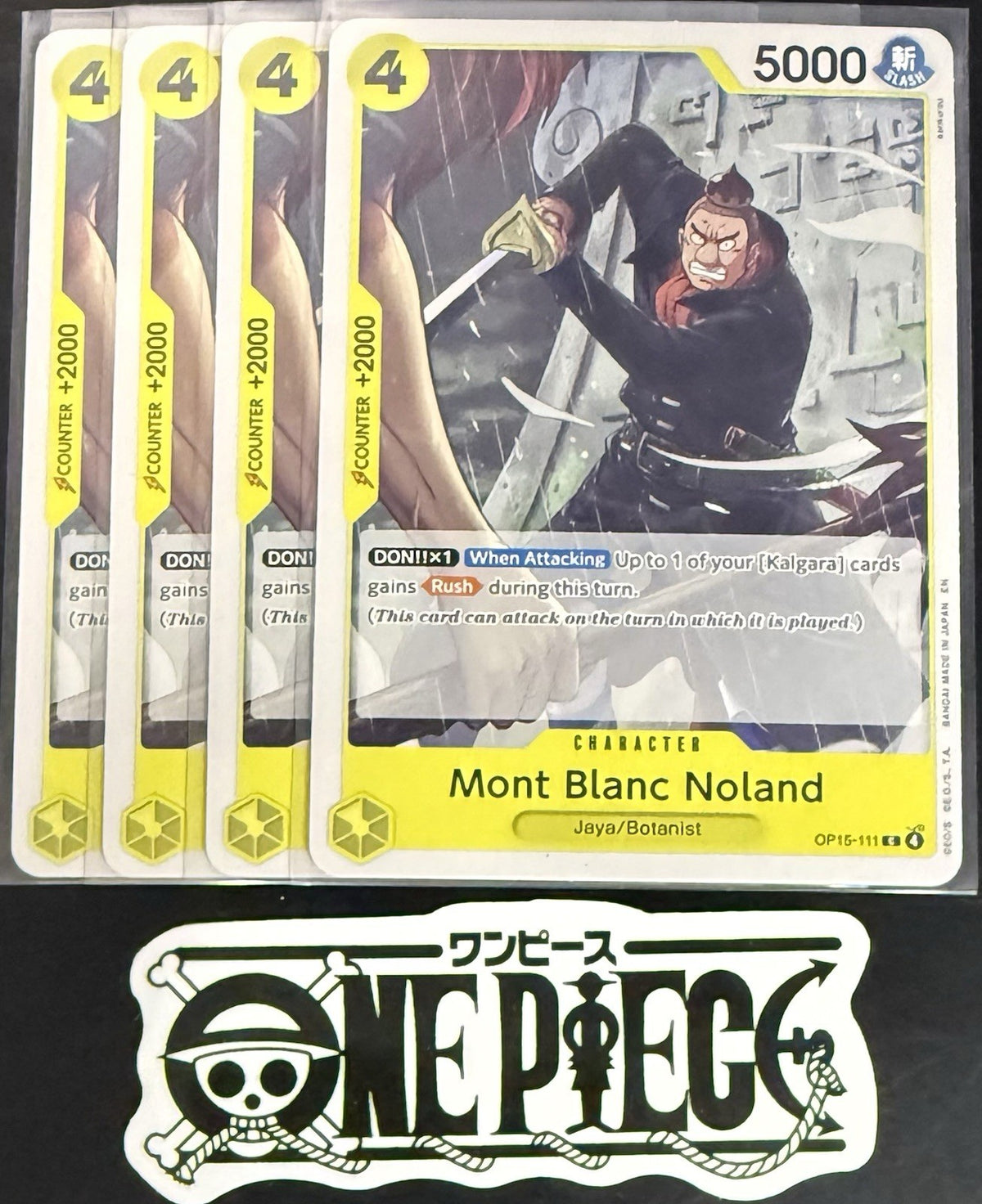 4x One Piece OP15-111 C - Mont Blanc Noland - EN - Regular - Play Set - TCG-NM/M