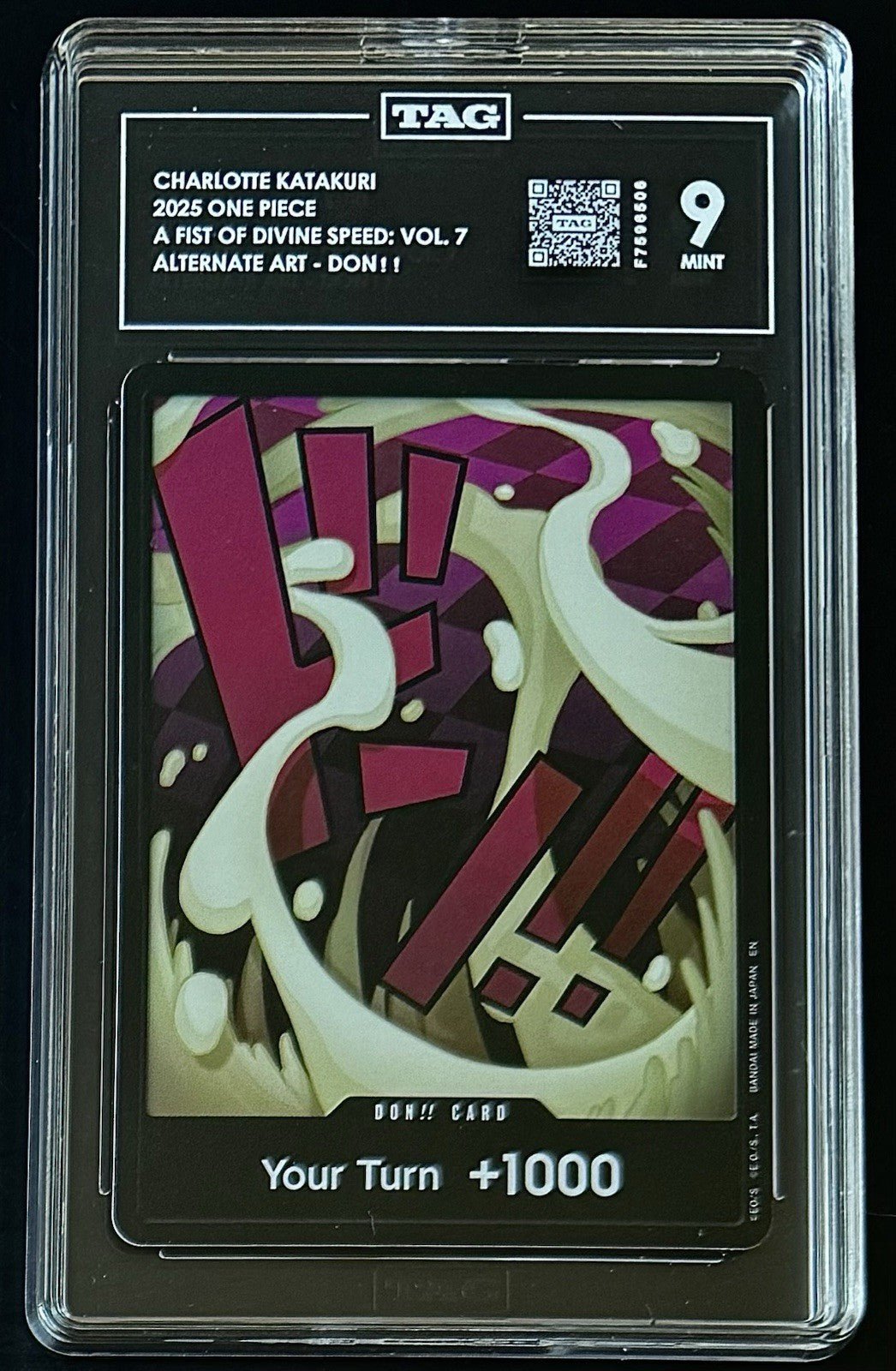 TAG 9 One Piece Don Card - Katakuri - Alt Art - ENG - Foil - DP-07 - Graded