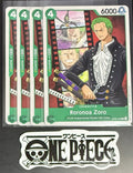 4x One Piece OP02-043 C Roronoa Zoro - English - Playset - Regular - TCG - NM/M
