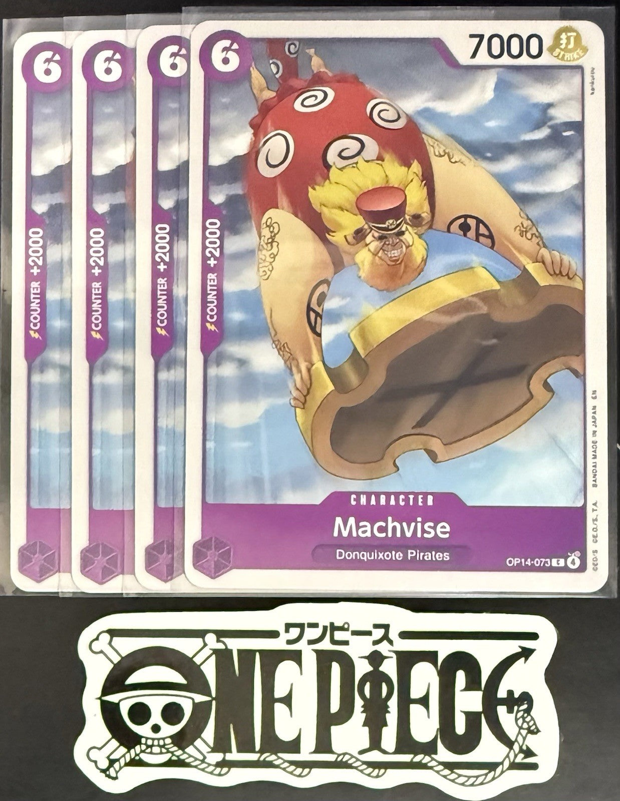 4x One Piece OP14-073 C Machvise - ENG - Regular - Playset - NM/M