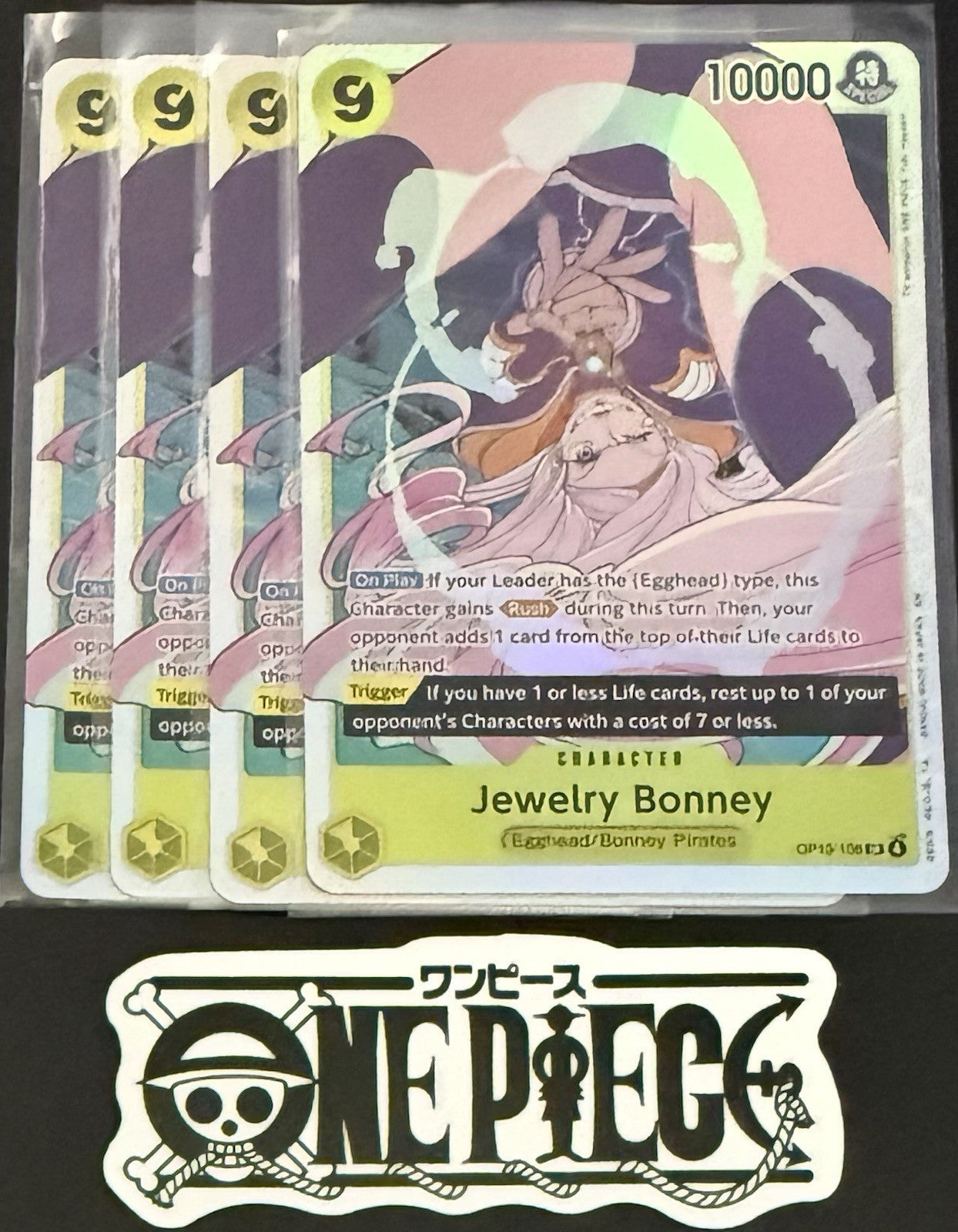 4x One Piece OP13-108 SR - Jewelry Bonney - EN - Foil - Play Set - TCG - NM/M