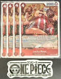 4 x One Piece PRB02-003 R Lucky.Roux - English - Foil - Playset - NM/M