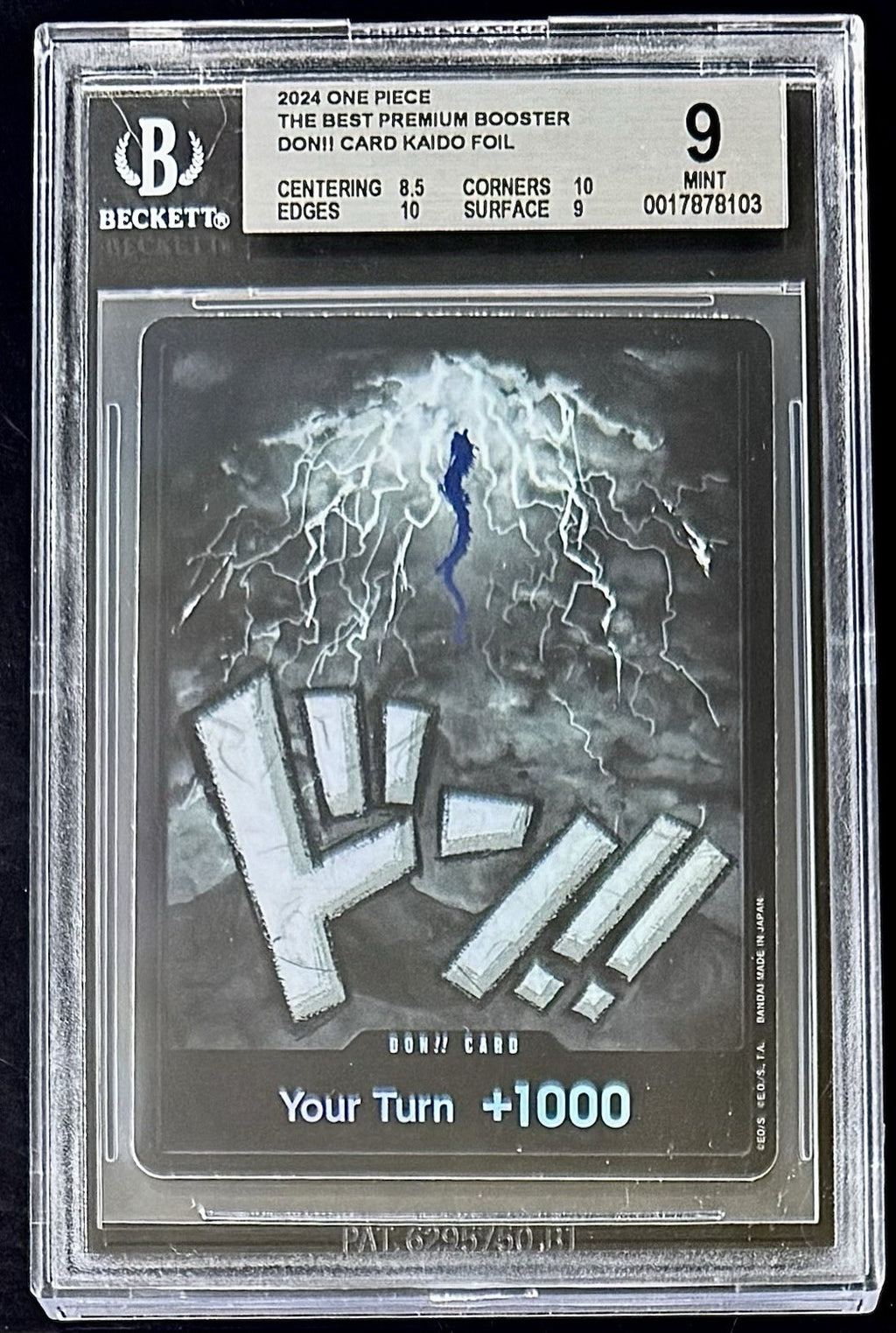 BGS 9 One Piece Don!! Card Kaido - English - Foil - PRB01 - Graded