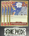 4 x One Piece EB01-009 C Come With Us!!! - English - PRB02 Foil - Playset - NM/M