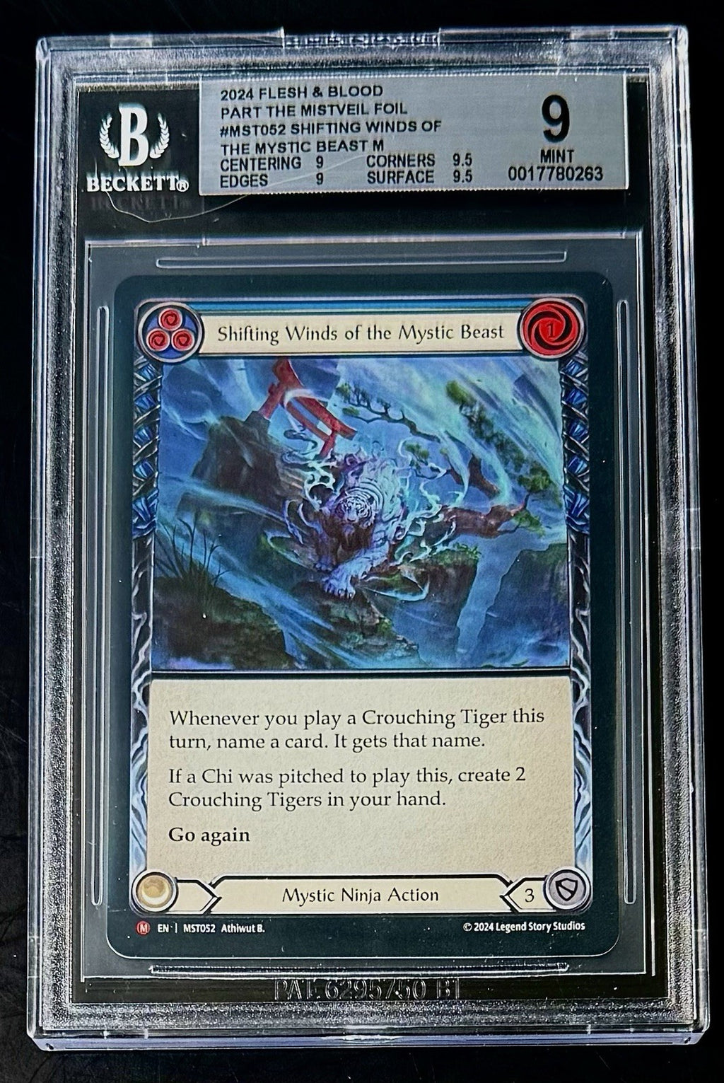 BGS 9 2024 Flesh & Blood MST052 Shifting Winds of Mystic -Part the Mistveil-Foil