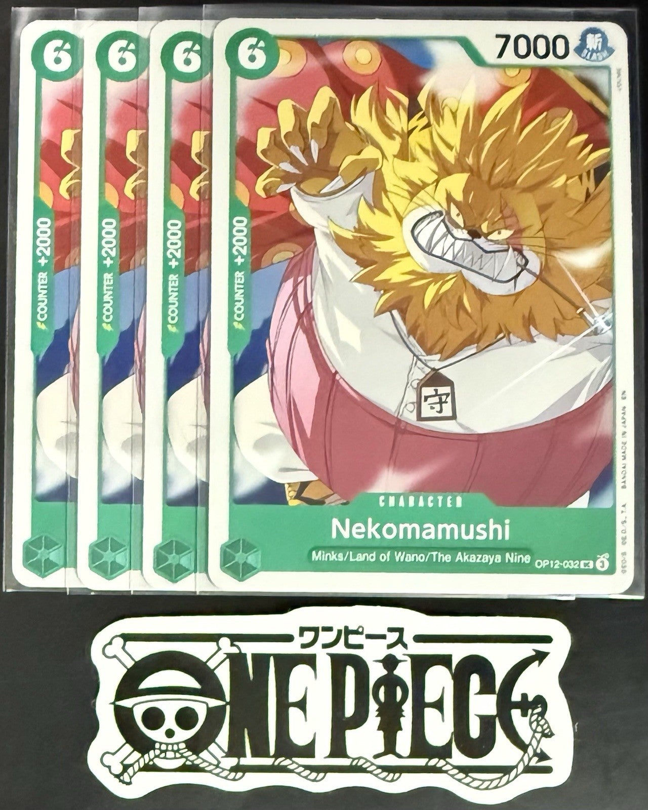 4 x One Piece OP12-032 UC Nekomamushi - ENG - Regular - Playset - NM/M