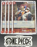 4 x One Piece OP03-008 UC Buggy - English - PRB02 Foil - Playset - NM/M