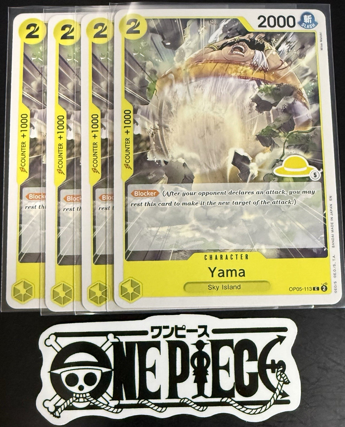4x One Piece OP05-113 C - Yama - EN - Regular - Play Set - SD01 - NM/M