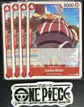 4x One Piece OP09-015 R Lucky.Roux - English - Regular - Playset - TCG - NM/M