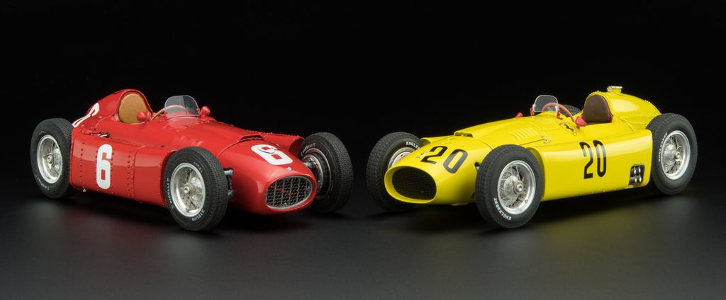 CMC M-184 Ferrari D50 Bundle of 2 Cars, #20 in Yellow & #6 in Red, 1:18