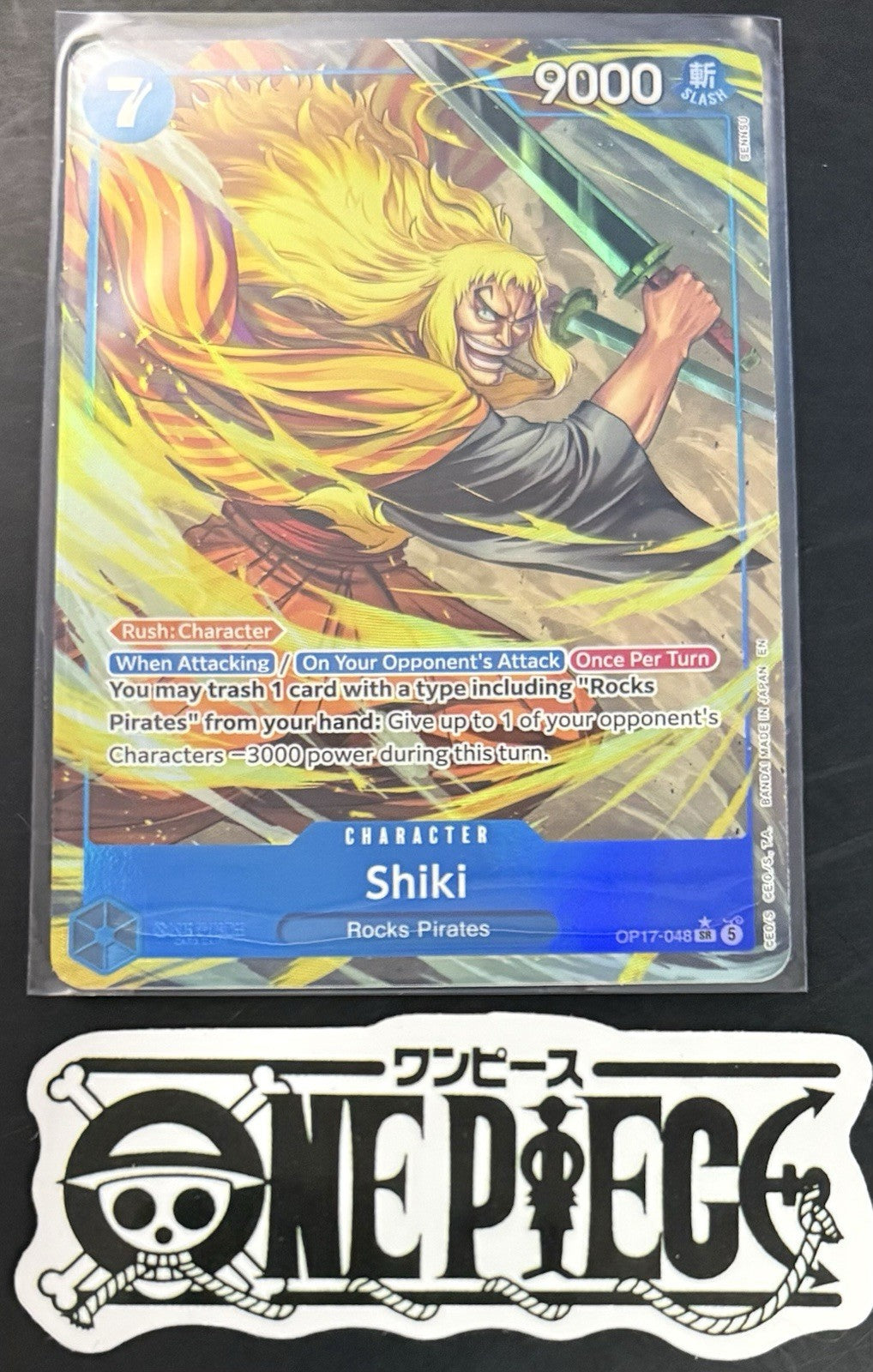 One Piece OP17-048 SR* - Shiki - Alt Art - EN - Foil - NM/M - Read Description