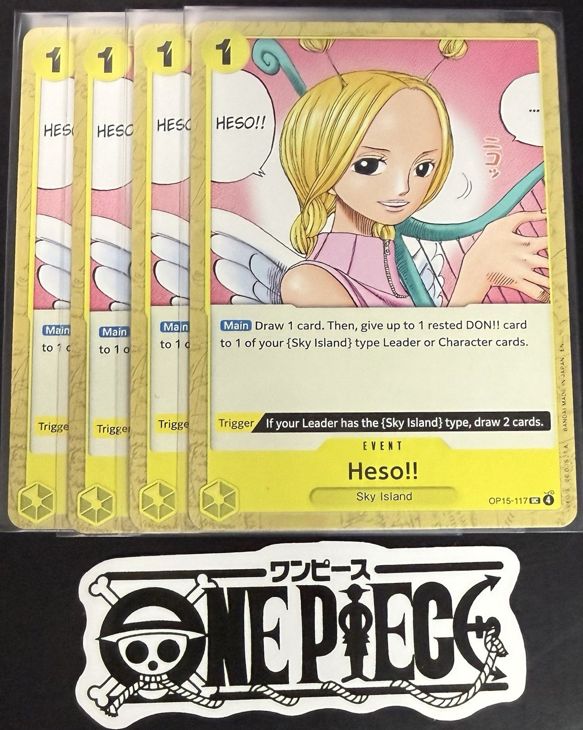 4x One Piece OP15-117 UC - Heso!! - EN - Regular - Play Set - TCG - NM/M