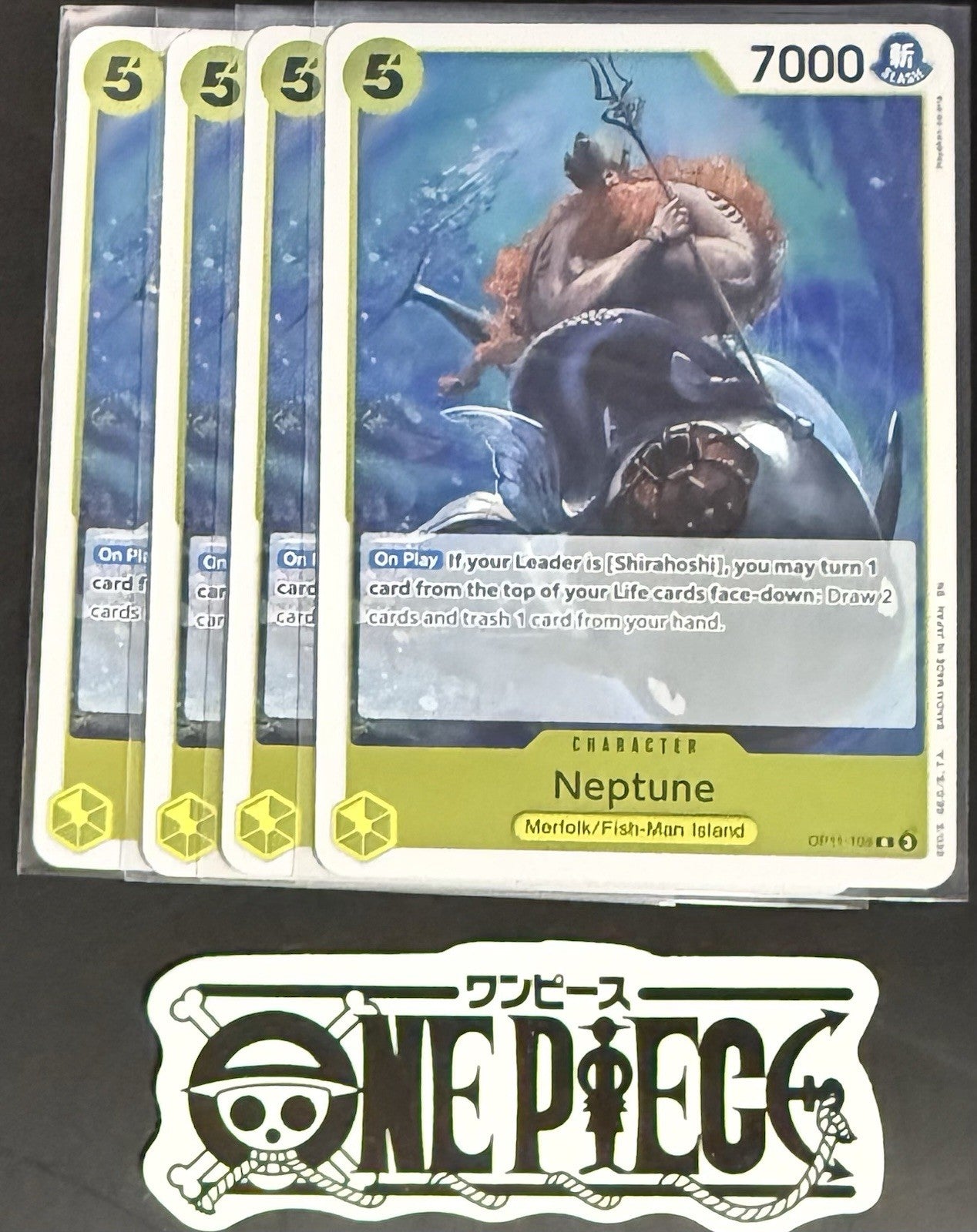 4x One Piece OP11-108 R Neptune - English - Foil - Playset - TCG - NM/M