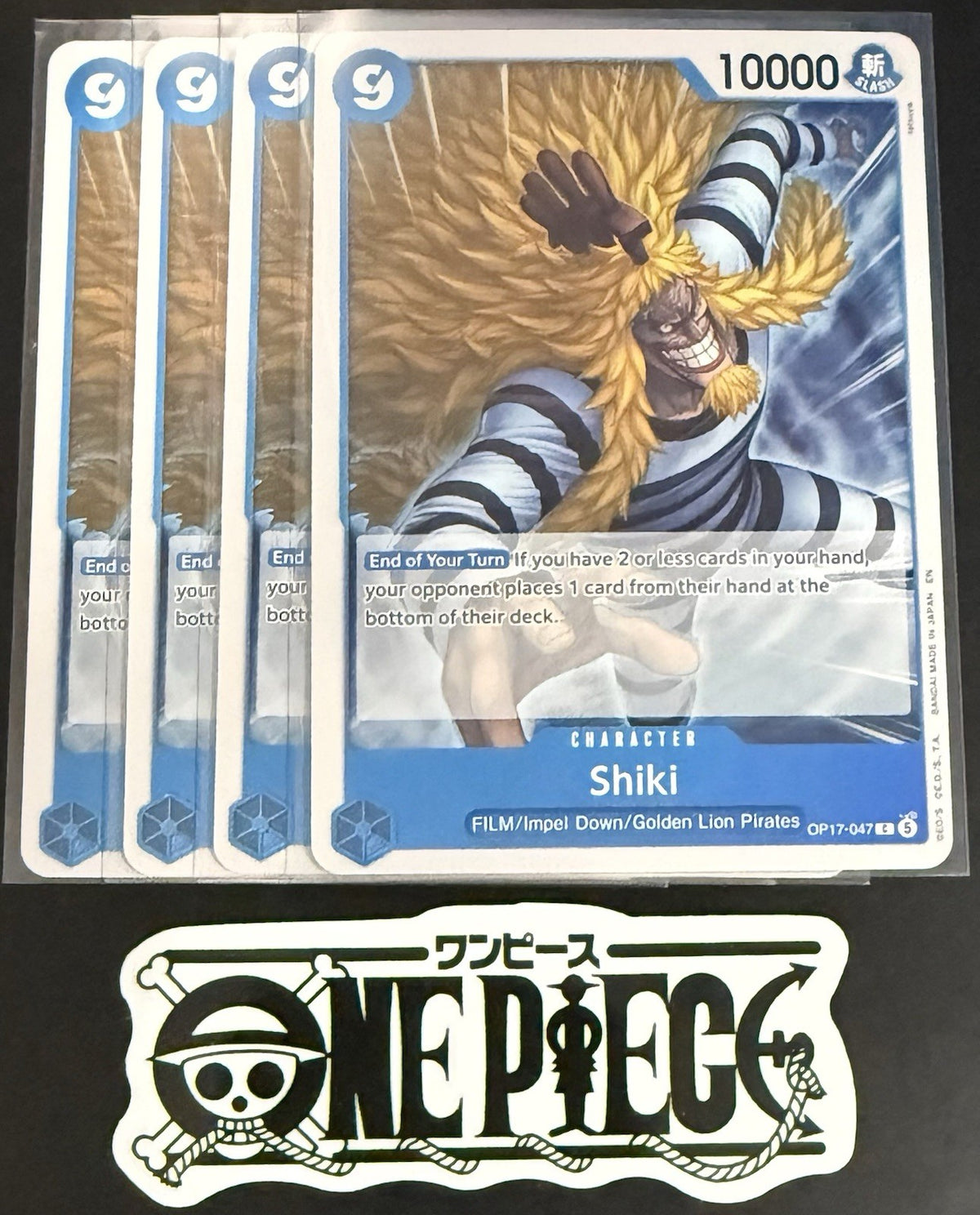 4x One Piece OP17-047 C - Shiki - EN - Regular - Play Set - TCG - NM/M