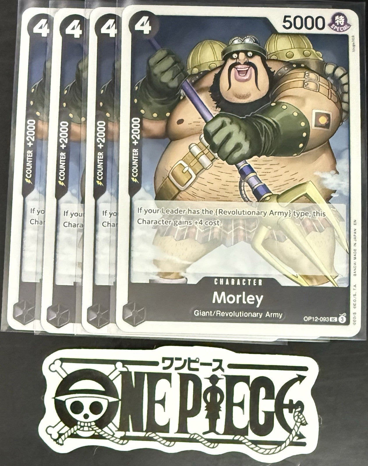 4 x One Piece OP12-093 UC Morley - ENG - Regular - Playset - NM/M