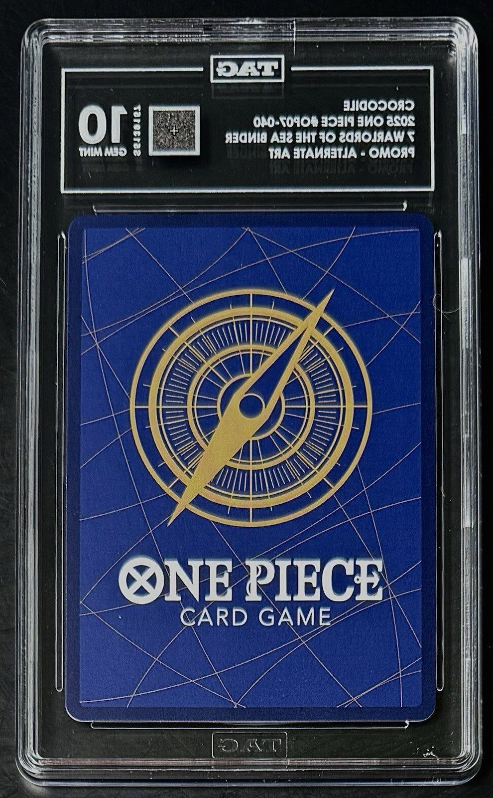 TAG 10 One Piece OP07-040 UC Crocodile Alt Art - EN - Foil - Binder Set - Graded