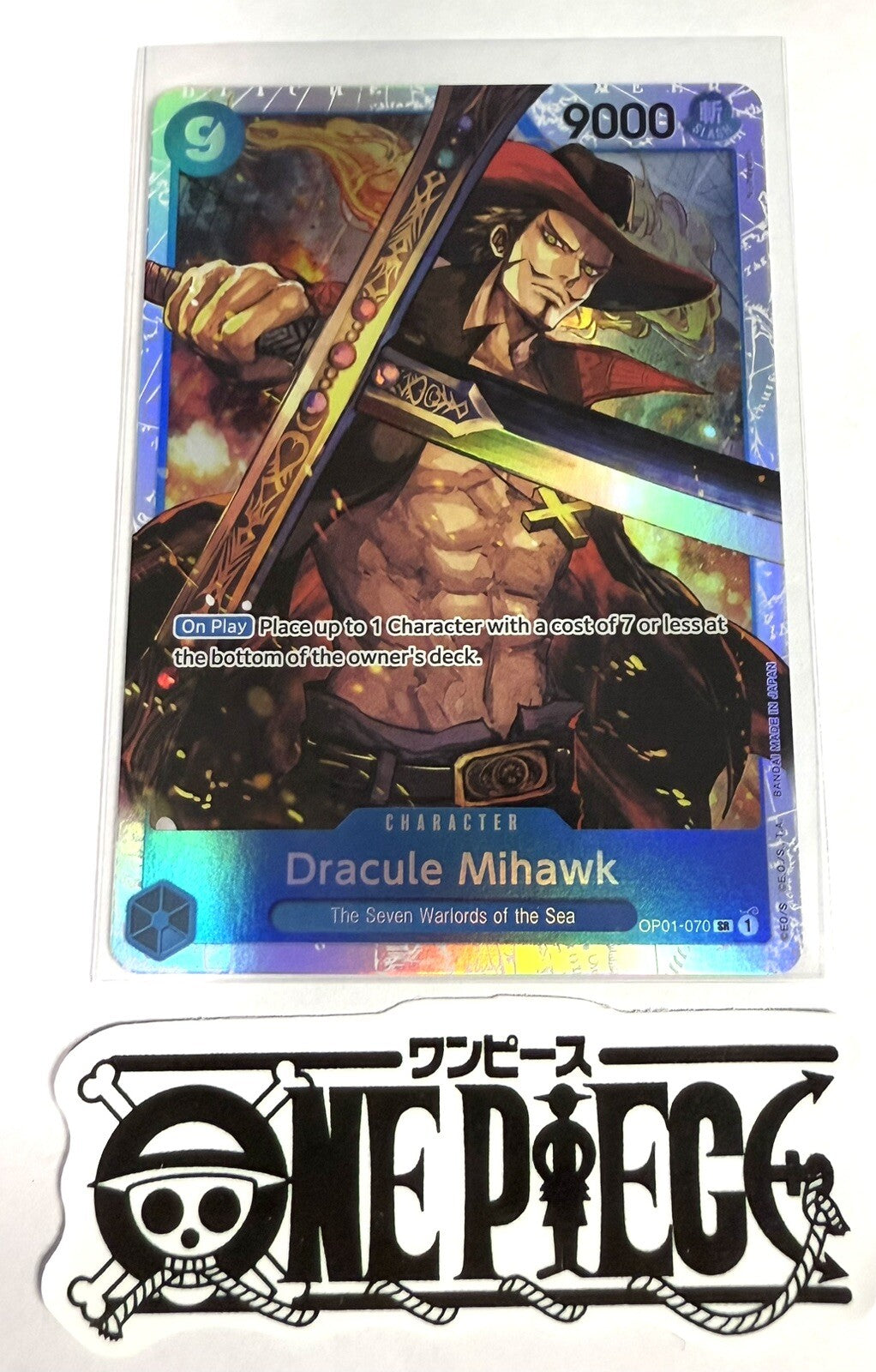 One Piece OP01-070 SR Dracule Mihawk - English - Foil - TCG - NM