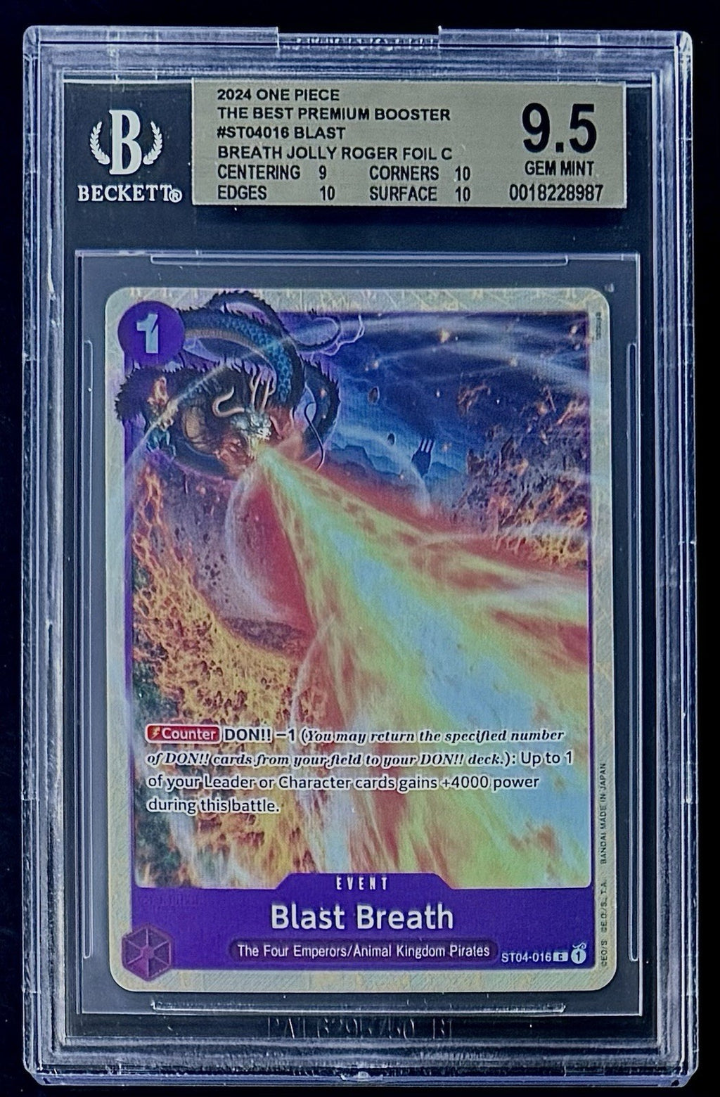 BGS 9.5 One Piece ST04-016 C - Blast Breath - EN - Foil - Best Selection Vol.1
