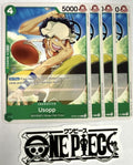 4x One Piece OP09-024 C Usopp - English - Playset - TCG - NM/M