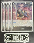 4x One Piece OP04-082 R Kyros - EN - Foil - Play Set - NM/M
