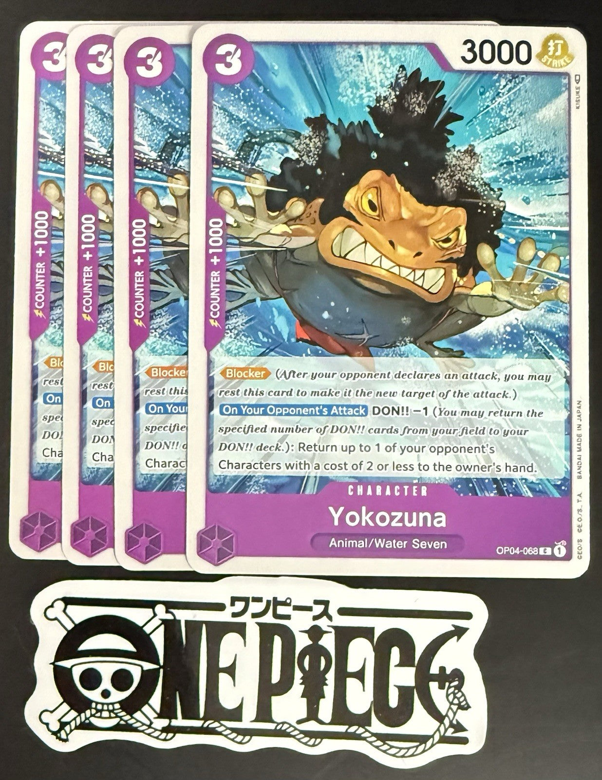 4x One Piece OP04-068 C Yokozuna - English - Regular - Play Set - TCG - NM/M