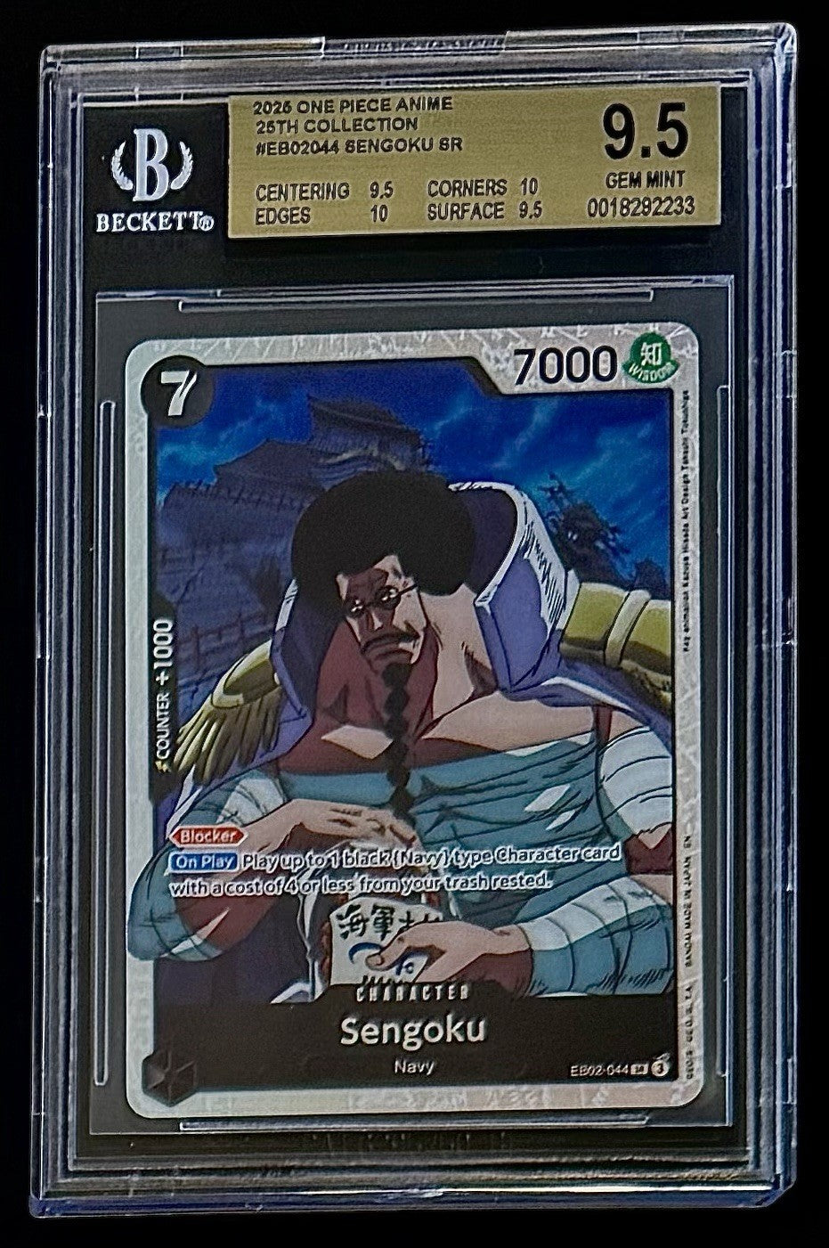 BGS 9.5 One Piece EB02-044 SR Sengoku - English - 25th Collection - Graded