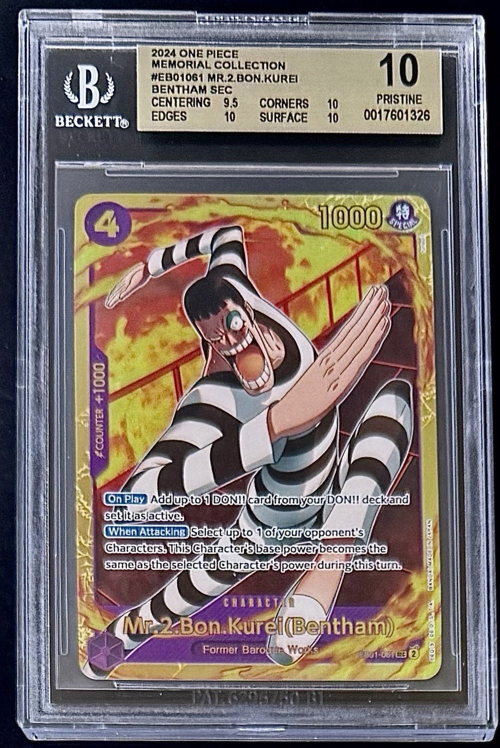 BGS 10 One Piece EB01-061 SEC Mr.2.Bon.Kurei(Bentham) - English - Mem Collection