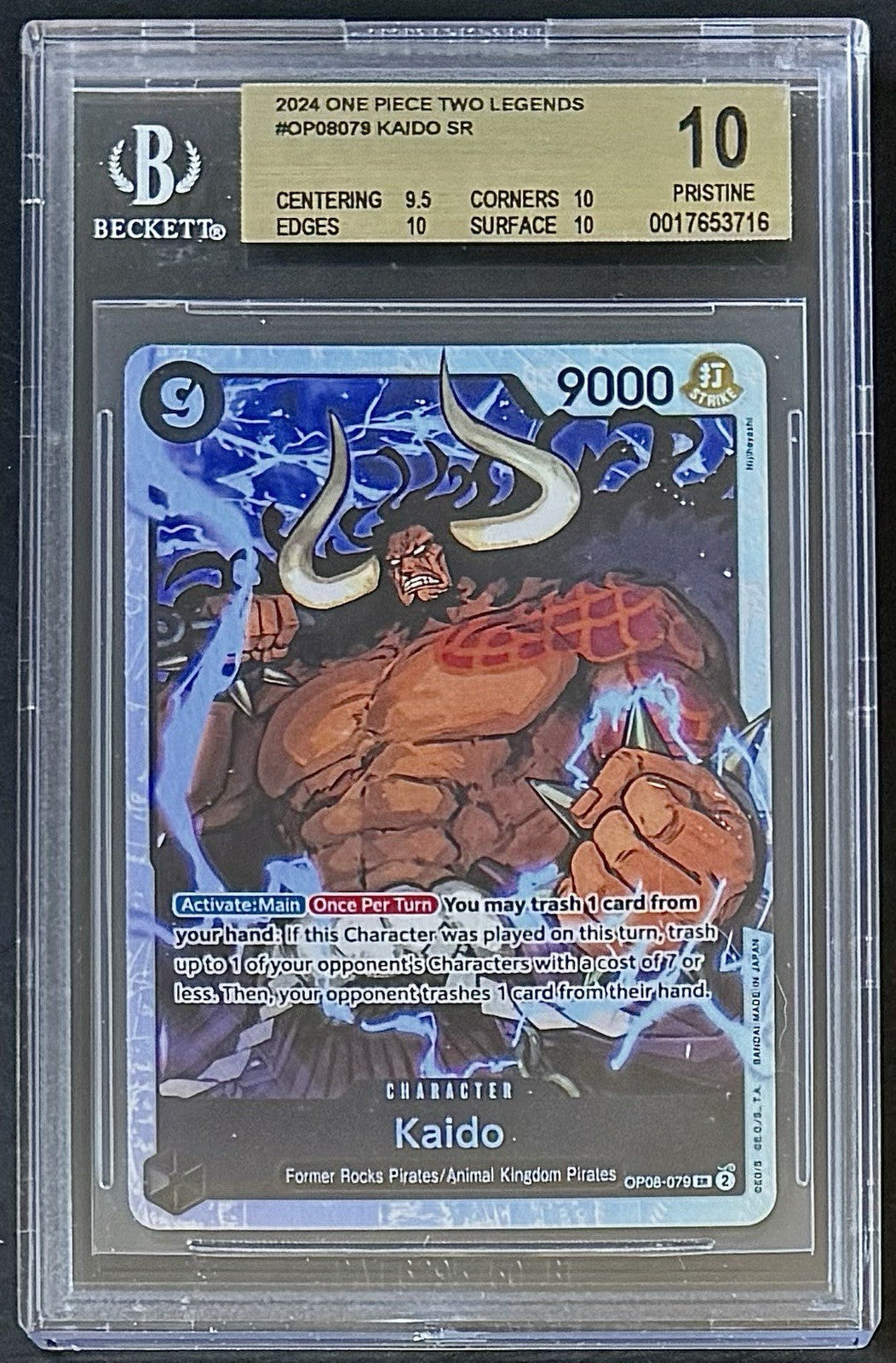 BGS 10 One Piece OP08-079 SR - Kaido - EN - Foil - Two Legends - Graded