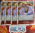 4x One Piece OP07-004 R Curly.Dadan - ENG - Foil - Playset - TCG - NM/M
