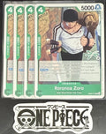 4x One Piece EB02-019 R - Roronoa Zoro - EN - Regular - Play Set - LD01 - NM/M