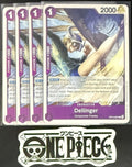 4x One Piece OP14-067 UC Dellinger - ENG - Regular - Playset - NM/M