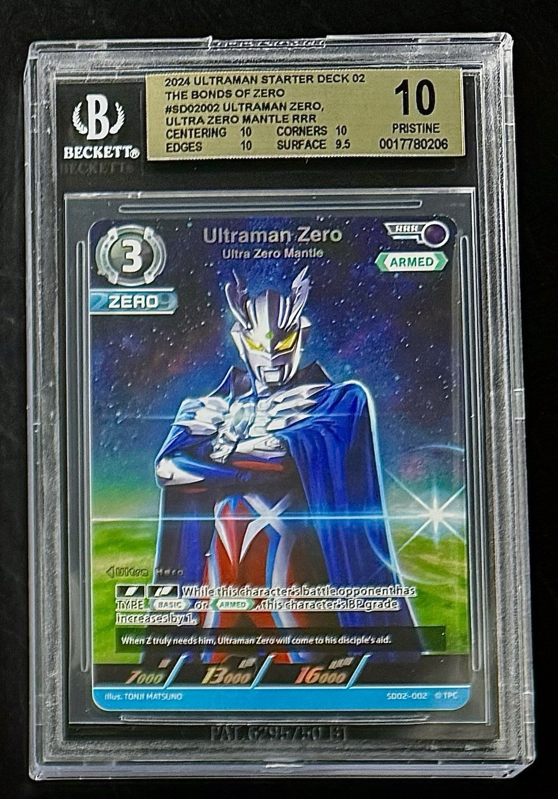 BGS 10 2024 Ultraman SD02-002 Ultraman Zero - Starter Deck 02 - Foil - Graded
